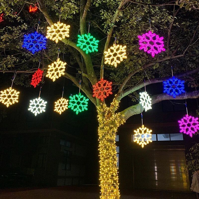Vattentäta LED Snöflingeljus för Vinterdekoration 2