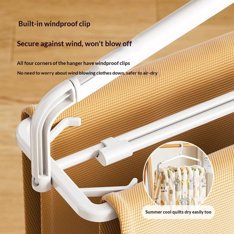 Vikbar Väggklädhängare Utökningsbar För Kläder och Handdukar 4