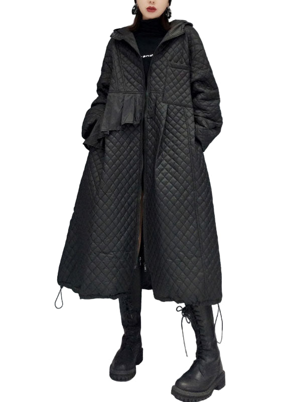 Vinterkappa Dam med Huva och Fickor - Varm och Bekväm Vinterrock för Kalla Dagar 0