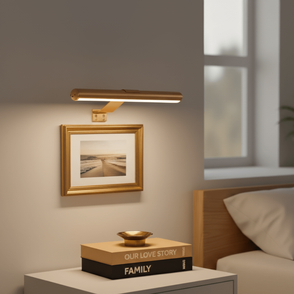 Vridbar LED-vägglampa för konstverk 0
