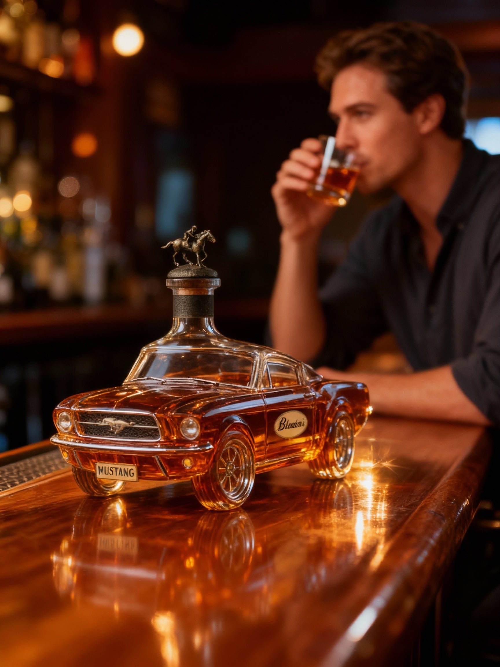 Whiskykaraff Mustang Bilformad 0