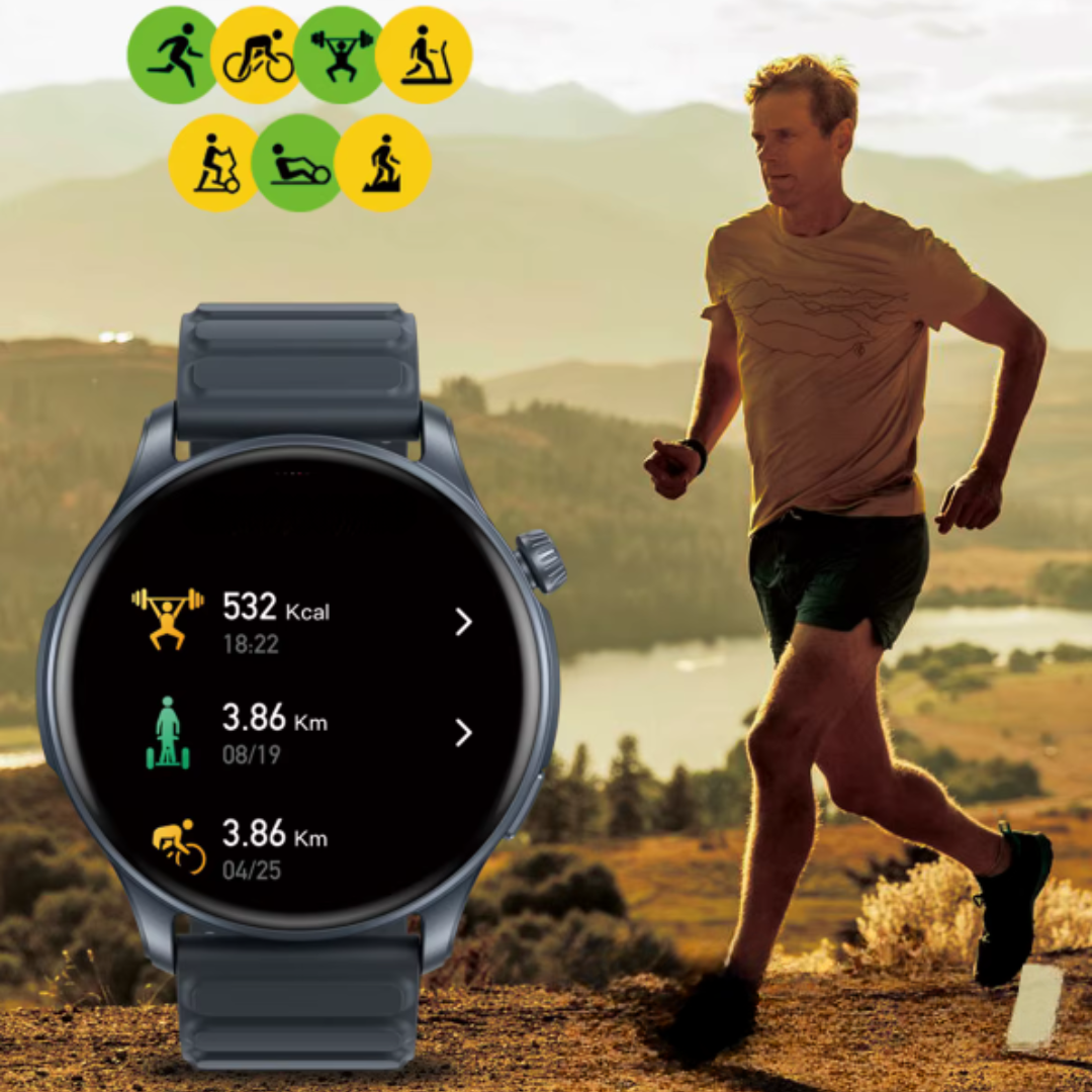 AMOLED-skärm Fitness Smartwatch