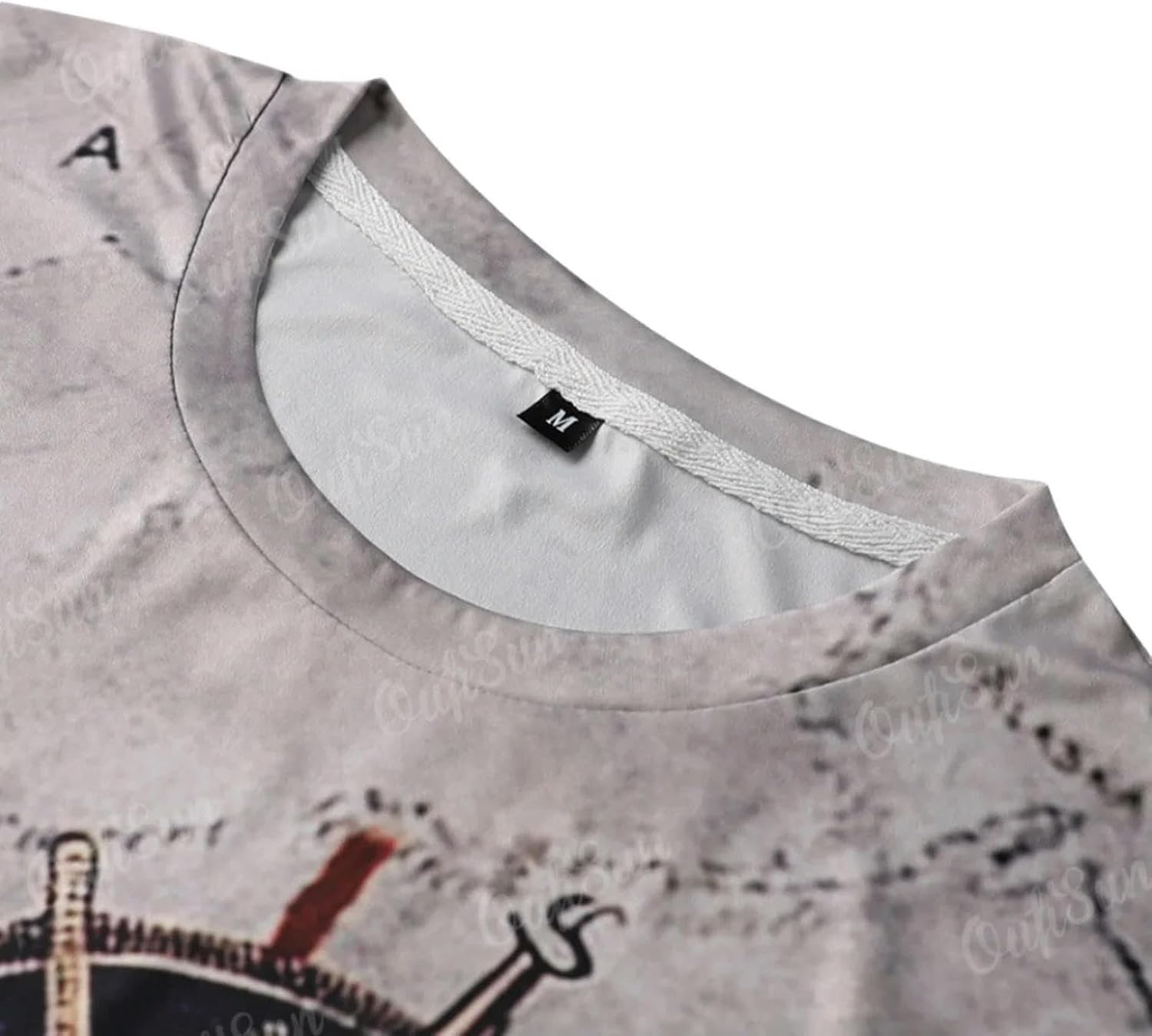 Vintage kompass-T-shirt för män