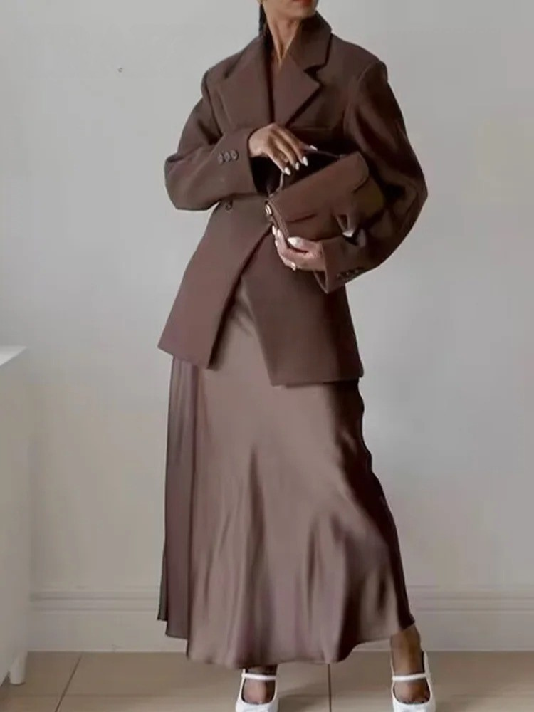 Turn-down krage blazer för kvinnor