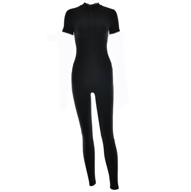 Kortärmad träningsoverall för kvinnor