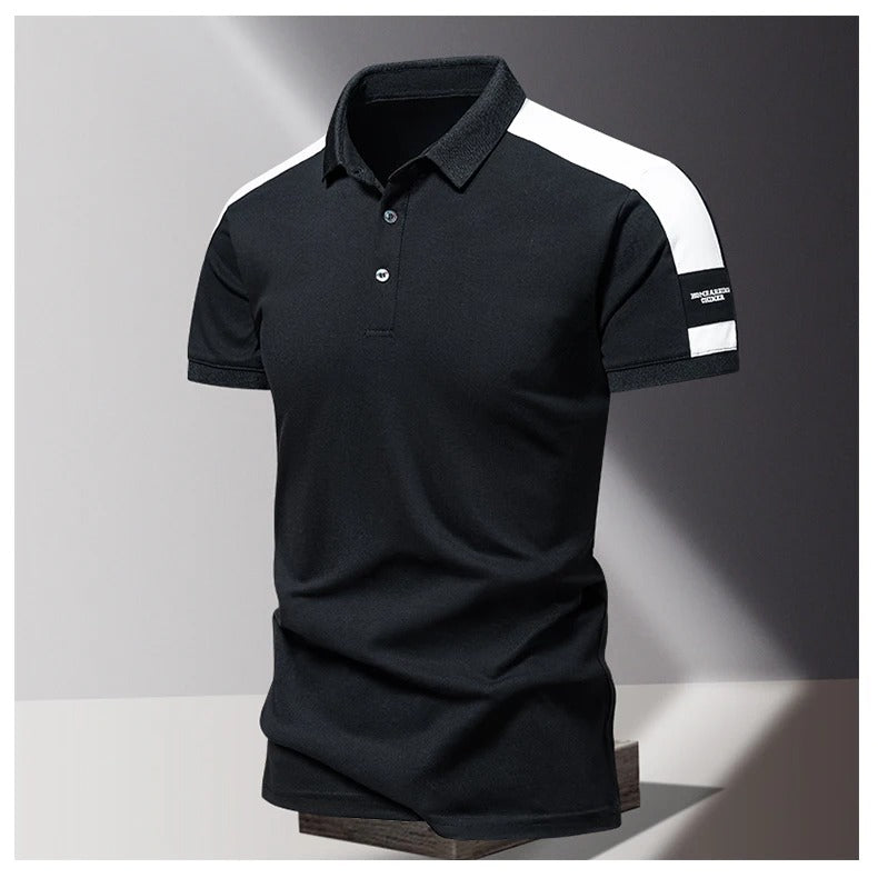 Herrkortärmad polo i casual stil