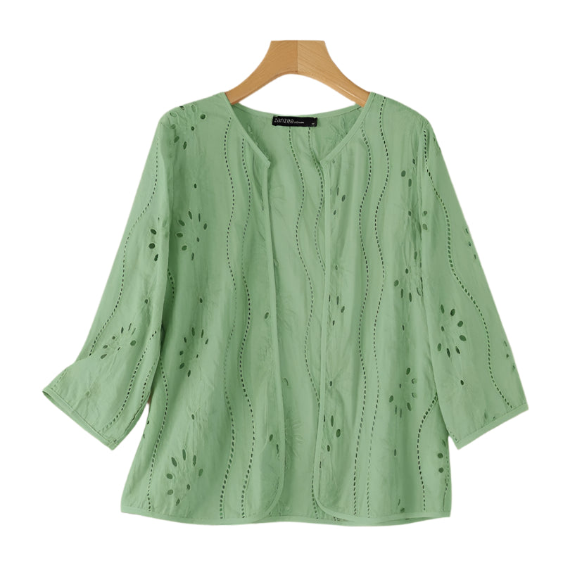 Broderad Hollow Out-väst för kvinnor