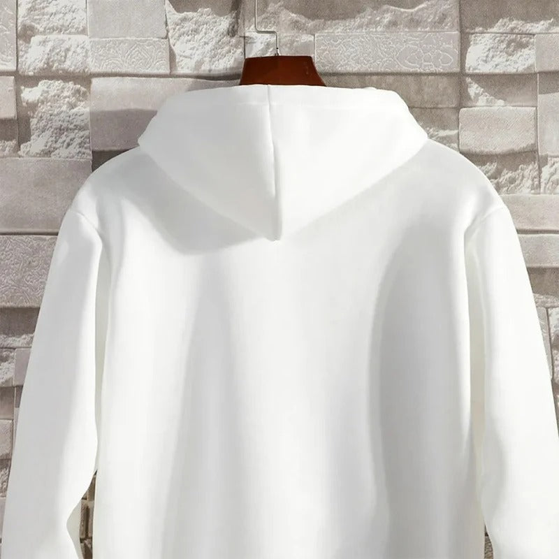 Avslappnade luvtröjor med dragkedja för män