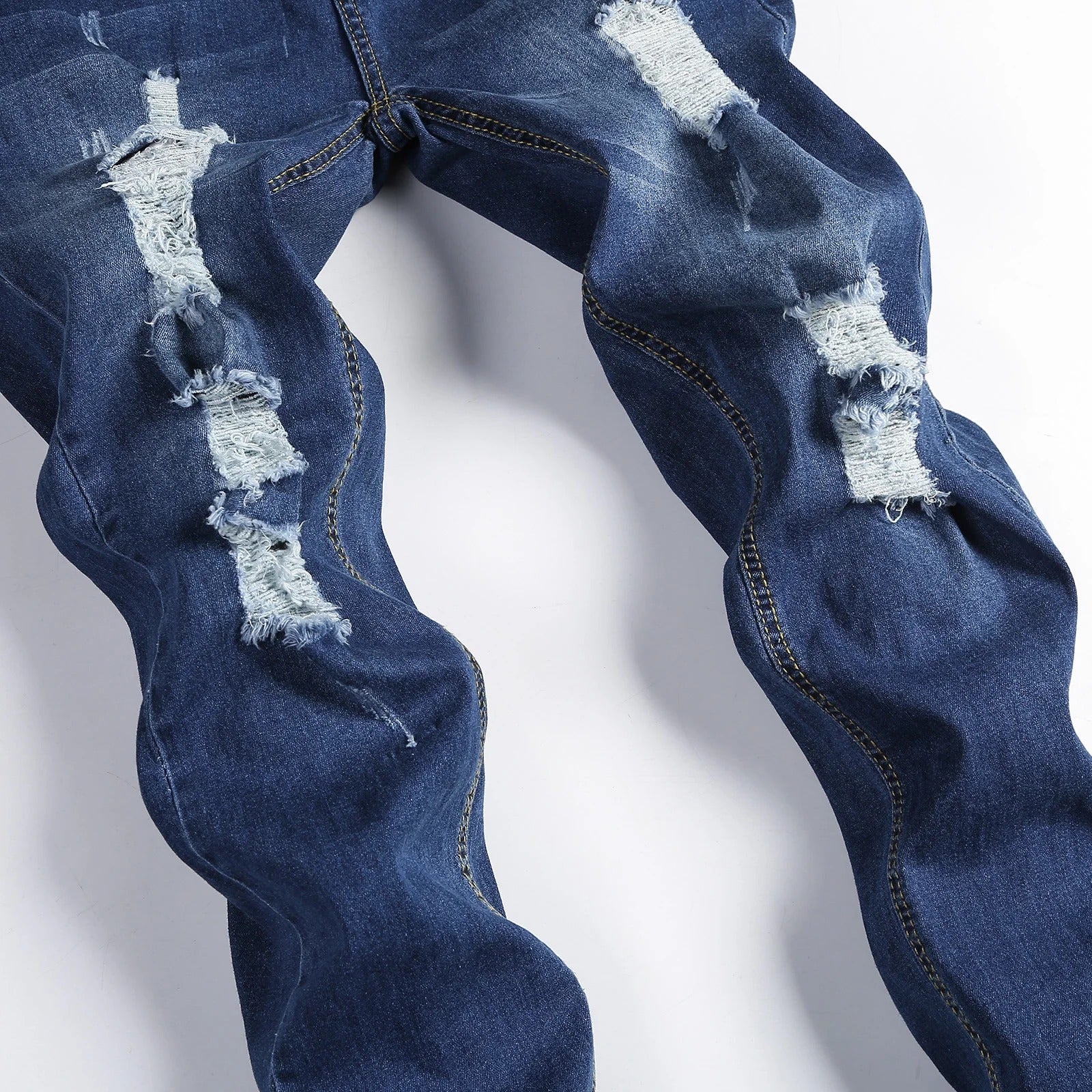 Rippade skinny jeans för män