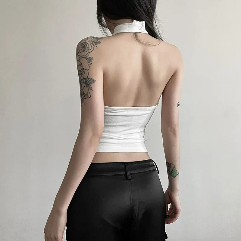 Casual halterneck-top för damer