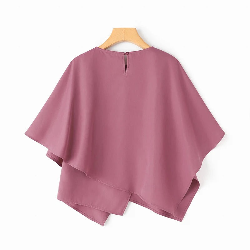 3/4-ärmad volangblus för kvinnor