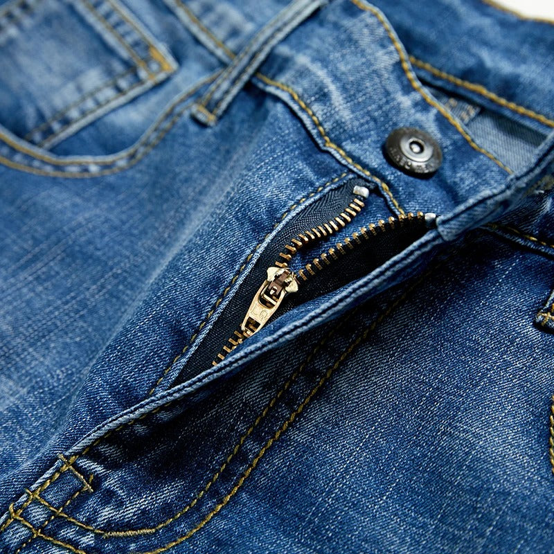 Klassiska jeansshorts för herr