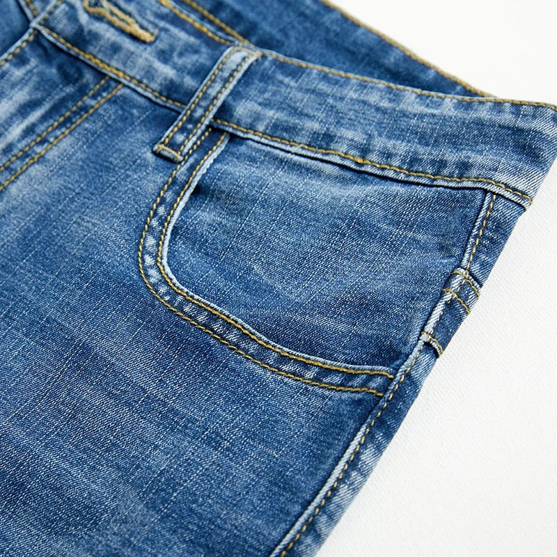 Klassiska jeansshorts för herr