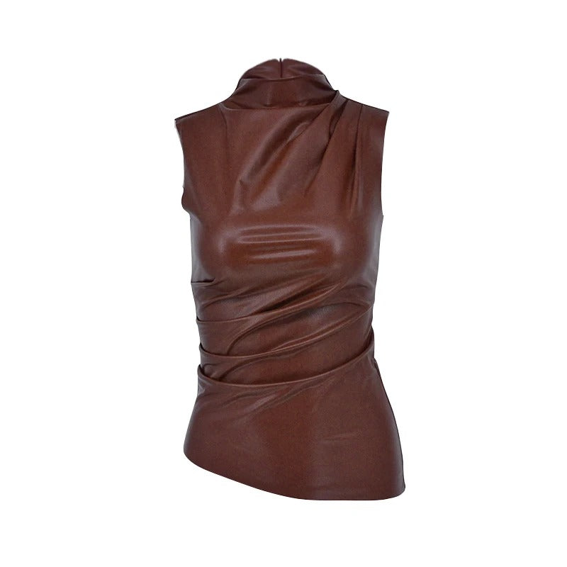 Ärmlös Bodycon Casual Linne för kvinnor