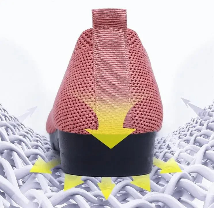 Andningsaktiva slip-on loafers för kvinnor