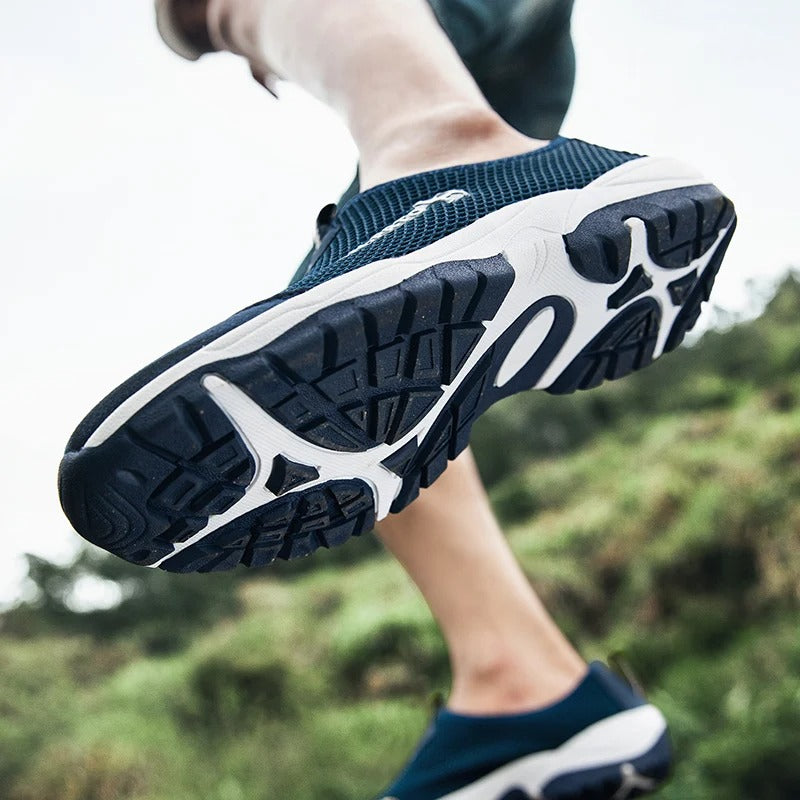 Slip-on sneakers i mesh för herr