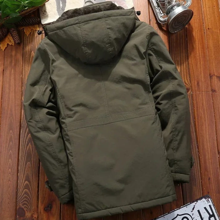 Jacka med flera fickor i stor storlek för män