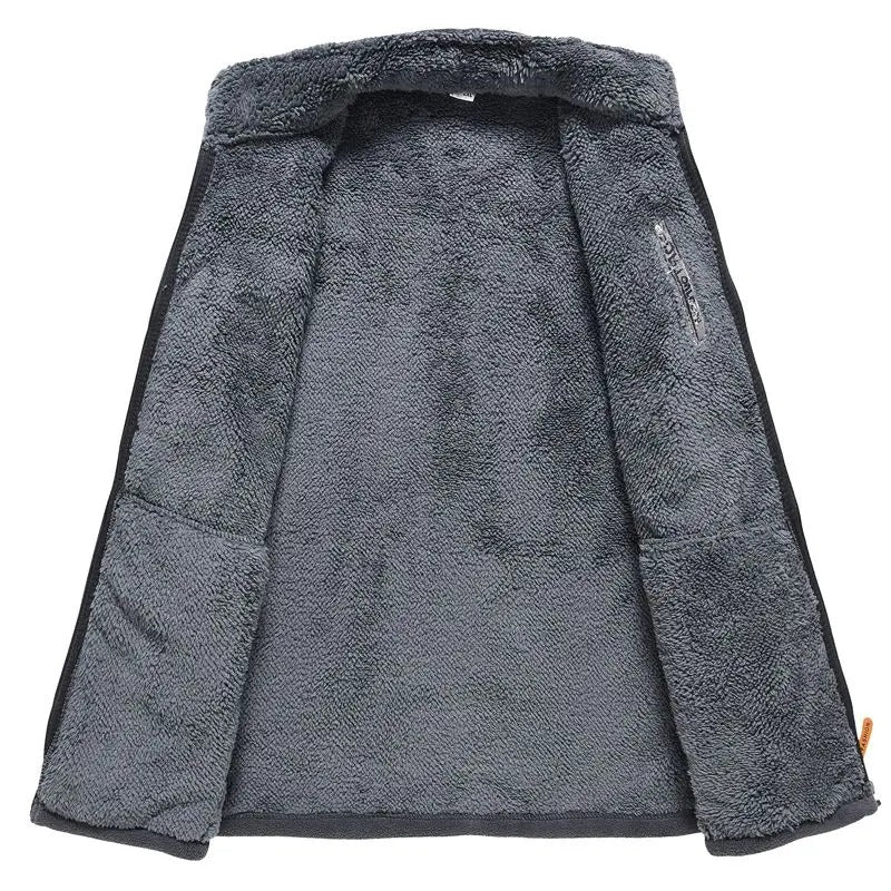 Fleecefodrad jacka med dragkedja för herrar