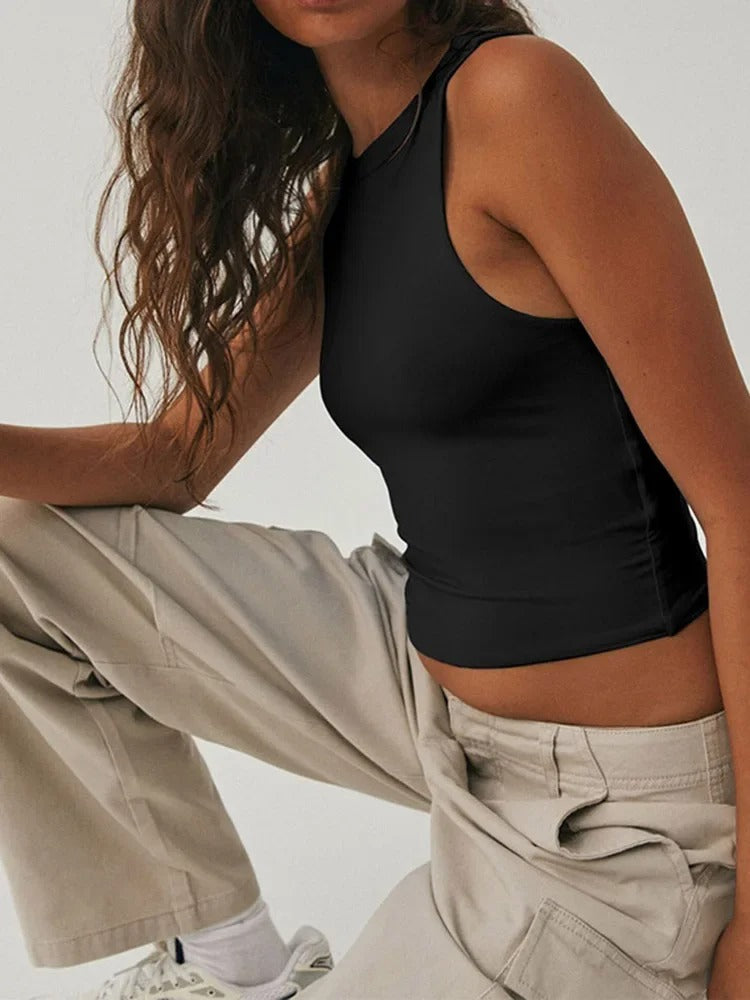 Ärmlös Slim Fit sportväst för kvinnor