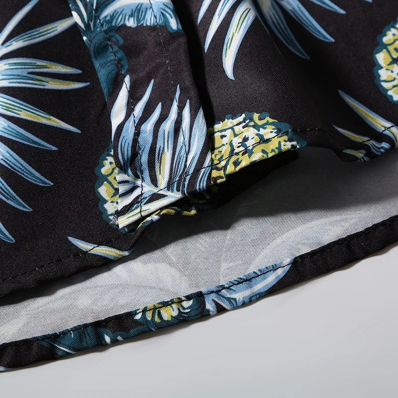 Herrskjorta med sommarprint för stranden