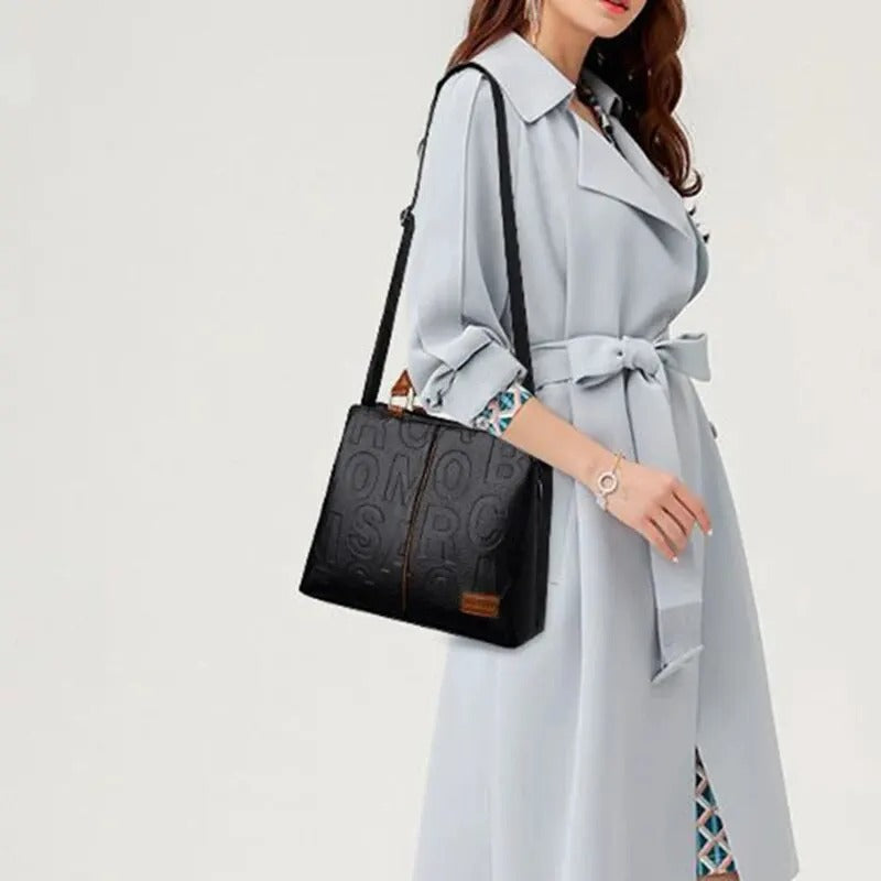 Axelremsväska i PU-läder för kvinnor