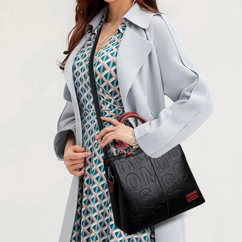 Axelremsväska i PU-läder för kvinnor