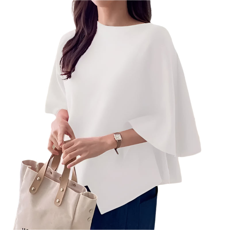 3/4-ärmad volangblus för kvinnor