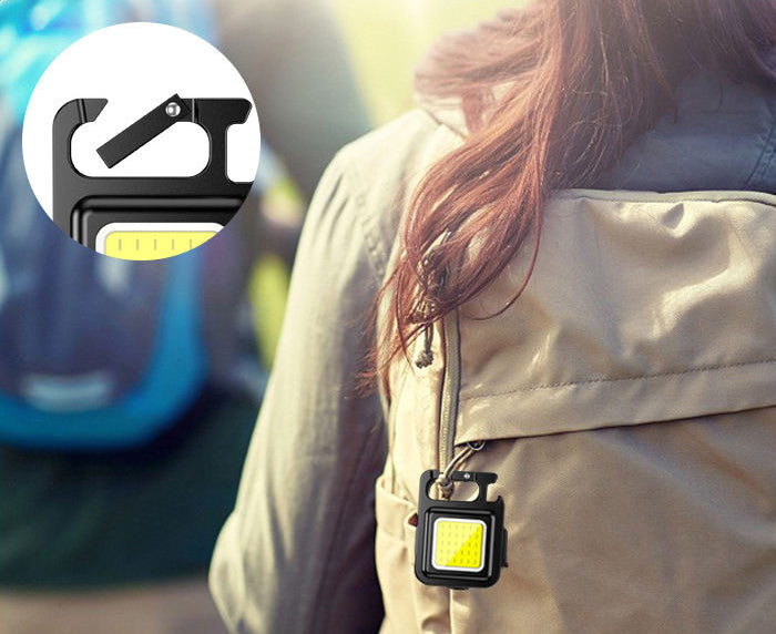 Mini uppladdningsbar nyckelringslampa