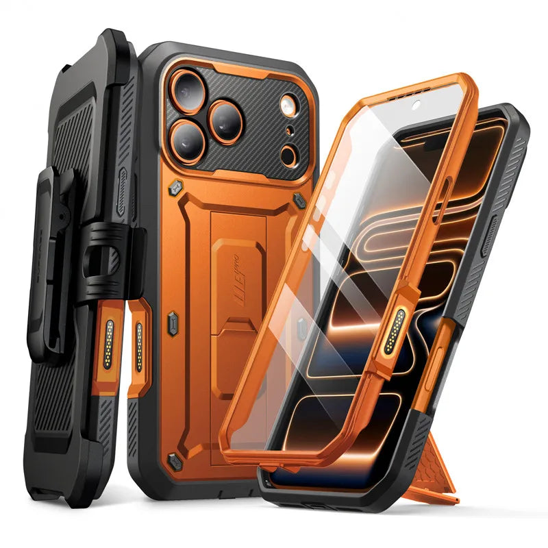 iPhone Fodral Robust Med Inbyggt Skärmskydd Och Avtagbar Bältesklämma 6