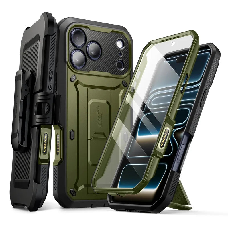 iPhone Fodral Robust Med Inbyggt Skärmskydd Och Avtagbar Bältesklämma 8