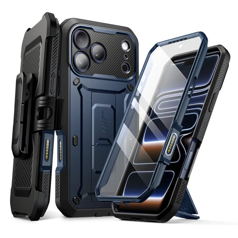 iPhone Fodral Robust Med Inbyggt Skärmskydd Och Avtagbar Bältesklämma 9