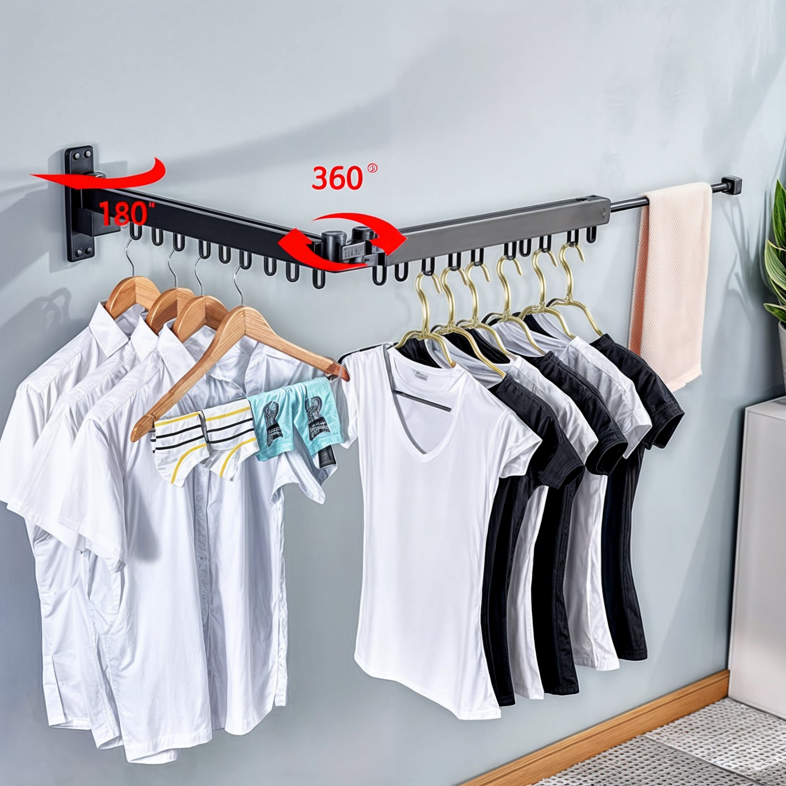 Uppfällbart torkställ för kläder