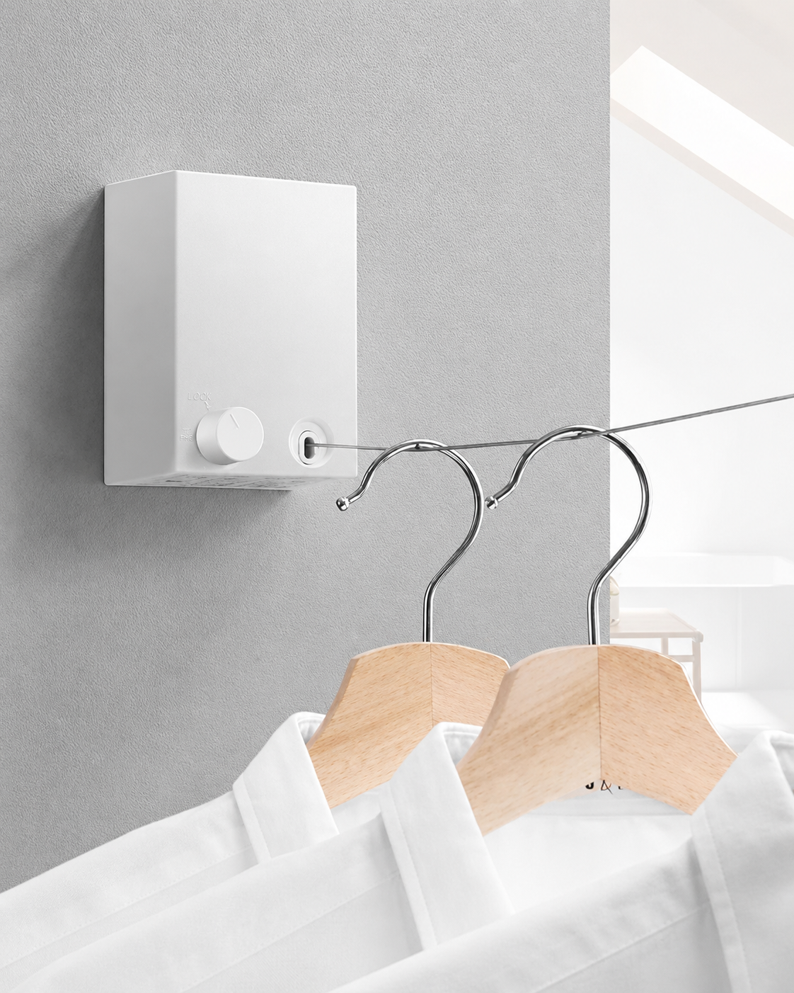 Klädstreck för Inomhus- och Utomhusbruk med Utrymmesbesparande Design