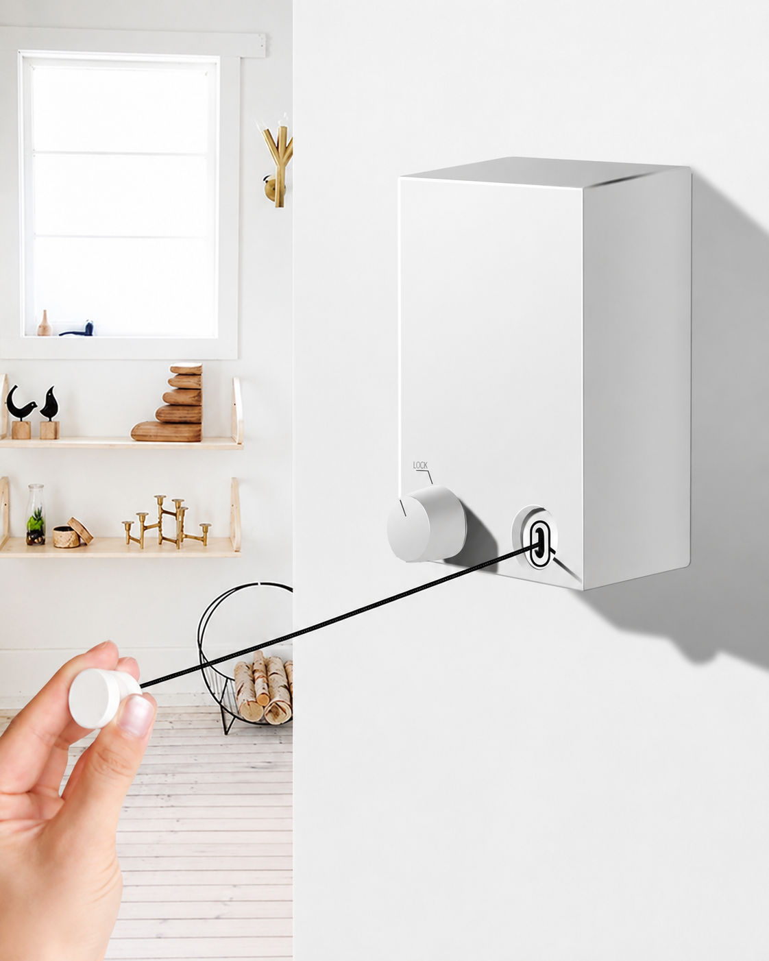 Klädstreck för Inomhus- och Utomhusbruk med Utrymmesbesparande Design
