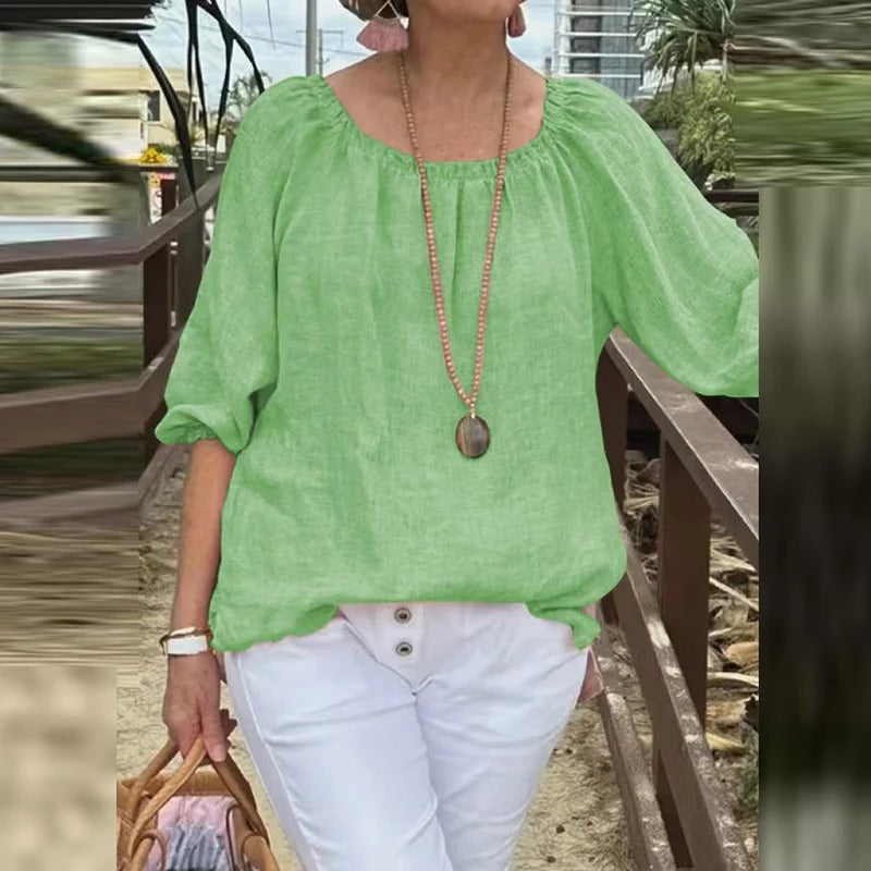 Kvinnors halvärm Casual Lös Blus