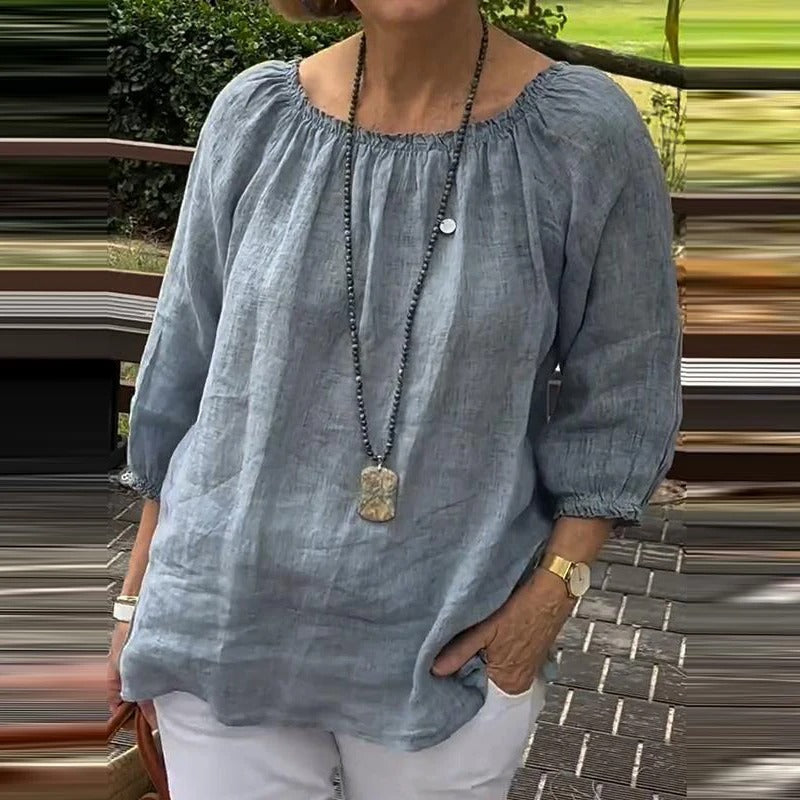 Kvinnors halvärm Casual Lös Blus