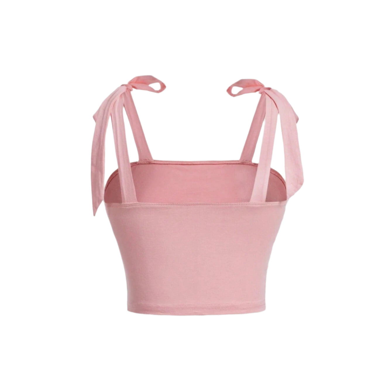 Ruffle Tie Shoulder Crop Top för kvinnor