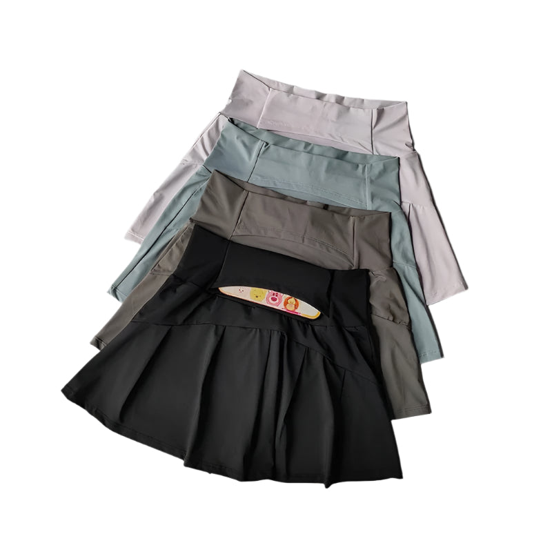 Sportkjol med hög midja för kvinnor Shorts