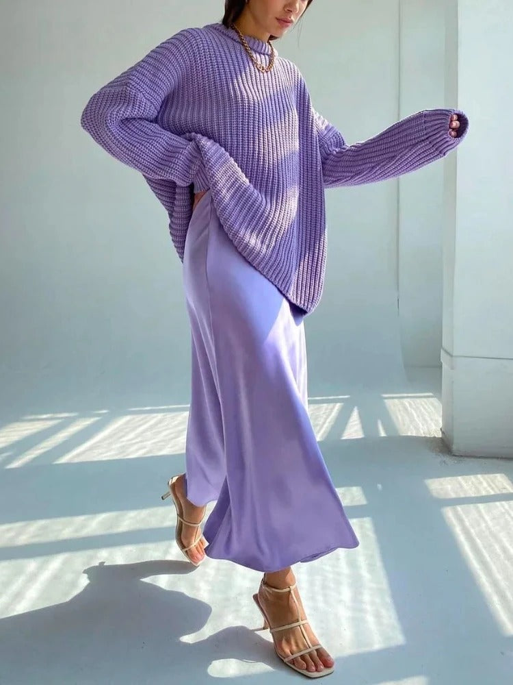 Kvinnors ättika Satin Fishtail kjol