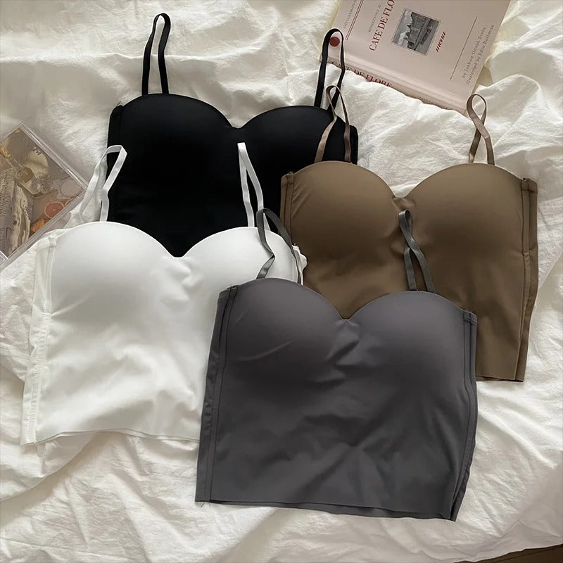 Enfärgad Cropped Camisole för kvinnor