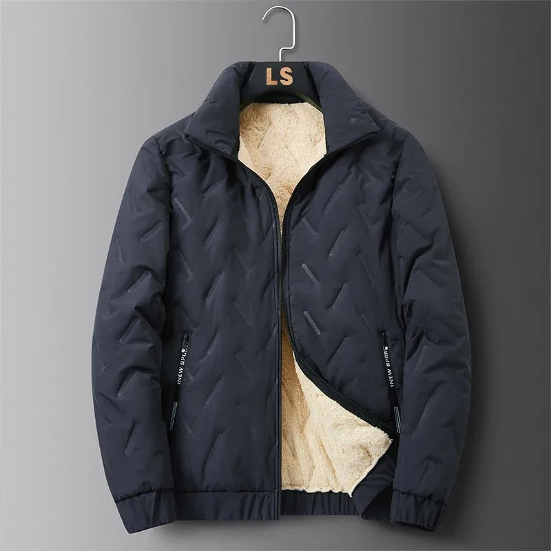 Jacka i förtjockad lammull för herrar
