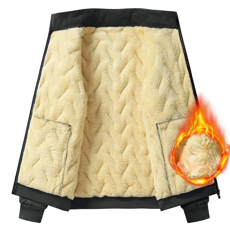 Jacka i förtjockad lammull för herrar