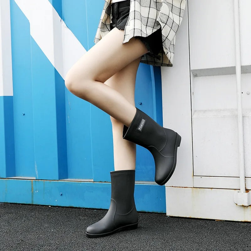 Regnstövlar med mittrör för kvinnor