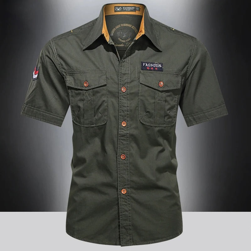 Arbets skjorta i ren bomull för män