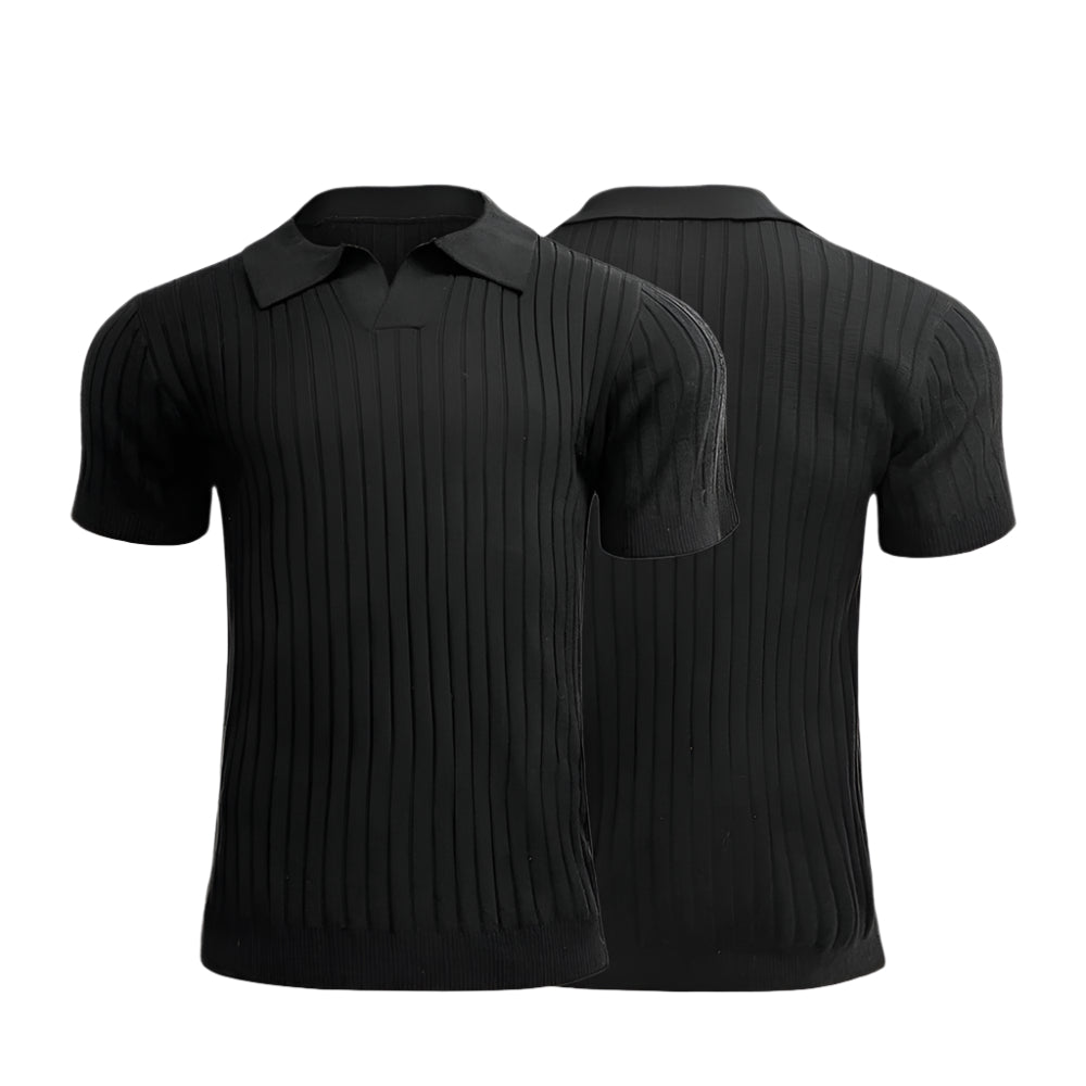 Retro-stickad polotröja för herr