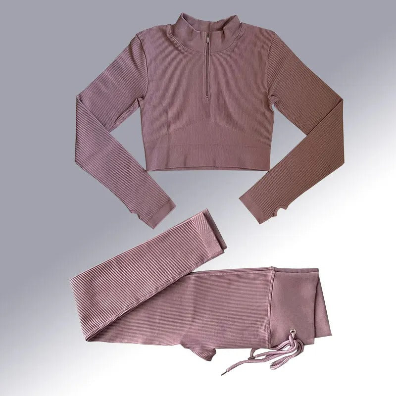 Sömlös yogaset för kvinnor