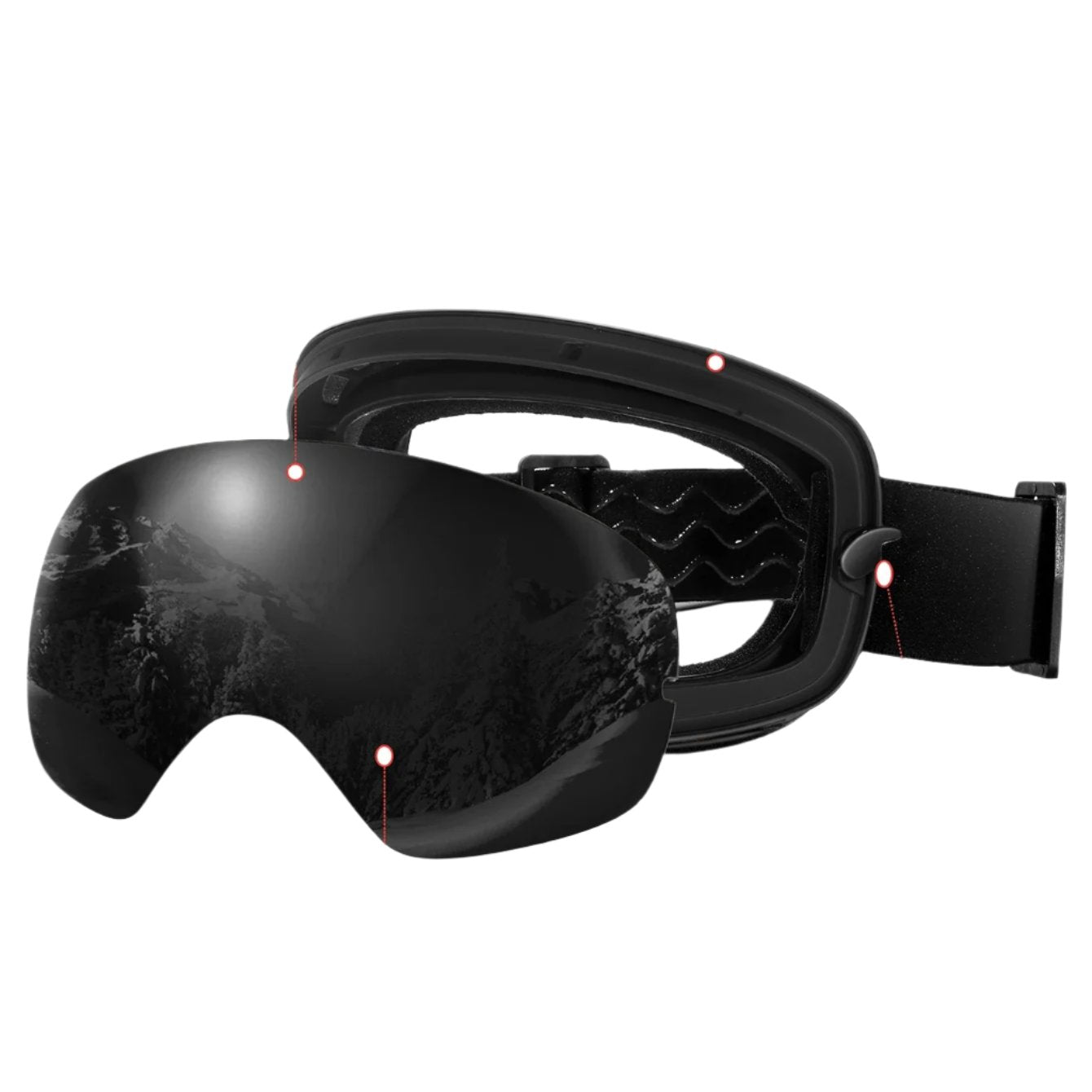 Dubbla lager anti-dimma skidglasögon