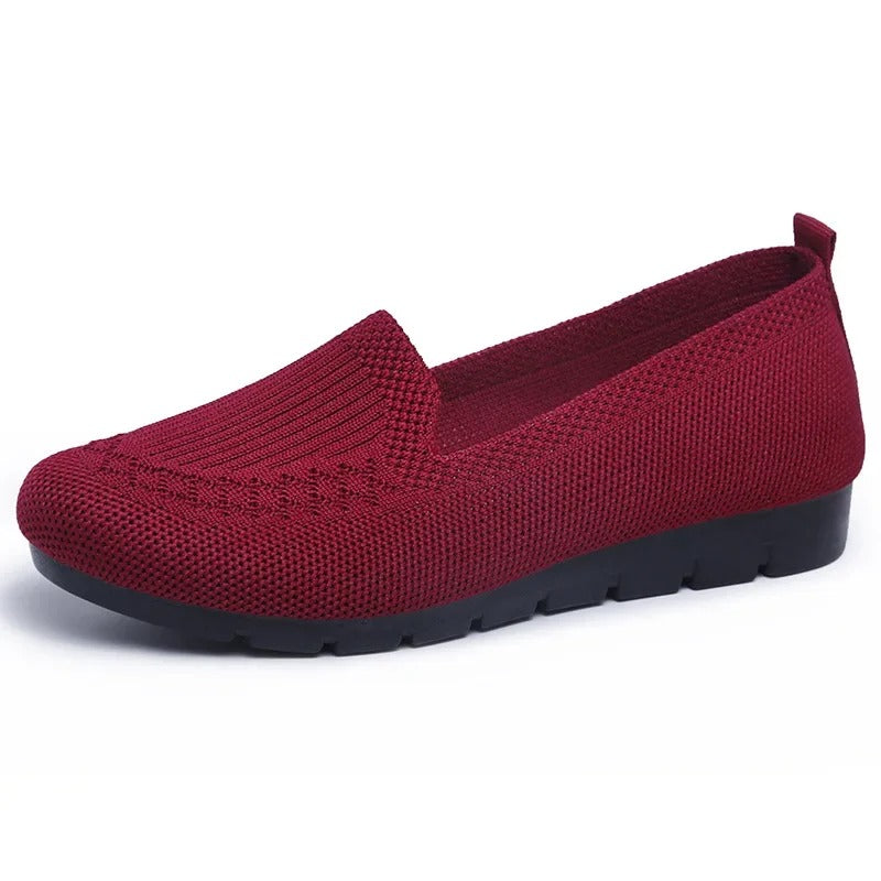 Andningsaktiva slip-on loafers för kvinnor