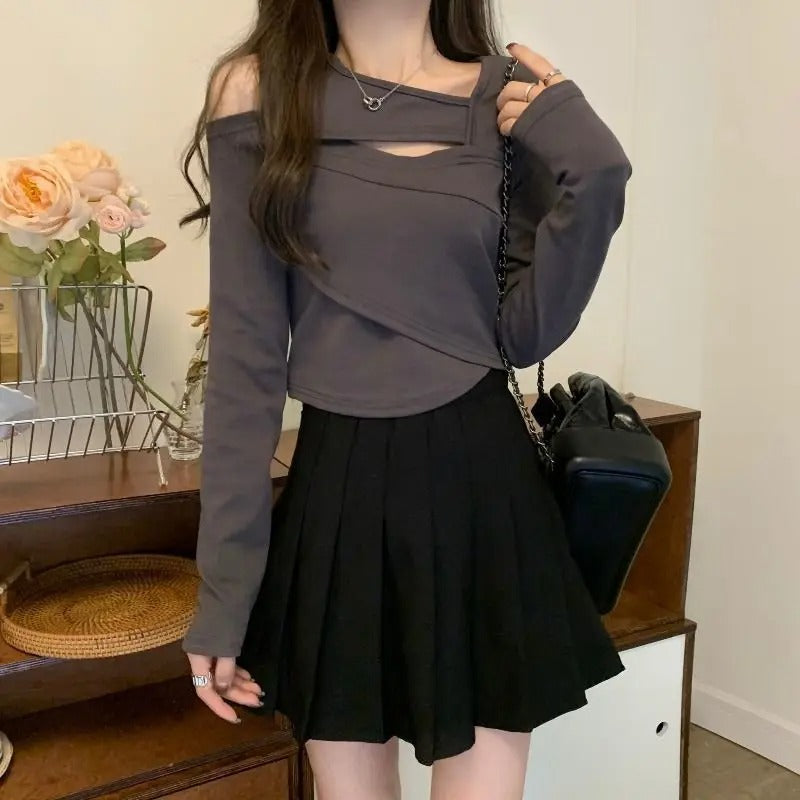 Hollow Out T-shirt för kvinnor