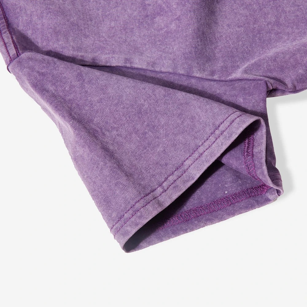 Enfärgad Slim Washed T-shirt för kvinnor